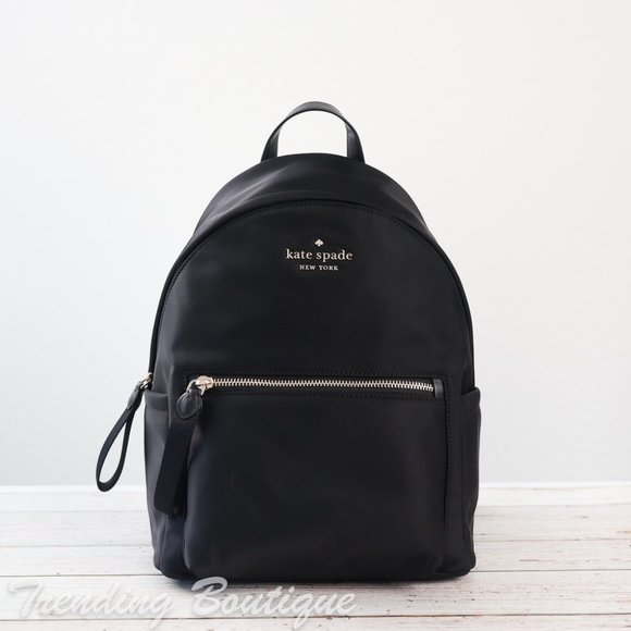NWT Kate Spade New York Chelsea Medium Nylon Backpack in Black - Picture 3 of 11